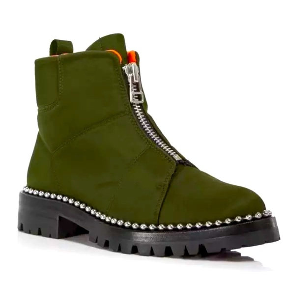 Alexander Wang Shoes - ALEXANDER WANG NYLON COOPER BOOTS W/ GROMMETS-38.5 -ARMY GREEN- GREAT CONDITION
